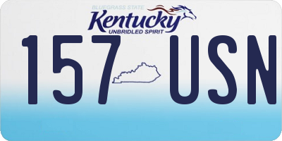 KY license plate 157USN