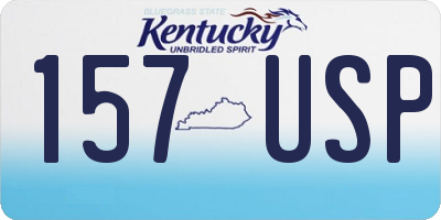 KY license plate 157USP