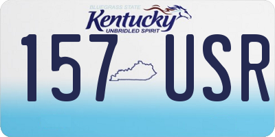 KY license plate 157USR