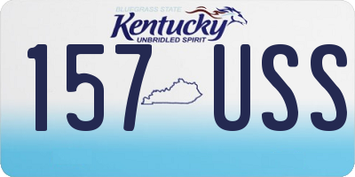 KY license plate 157USS