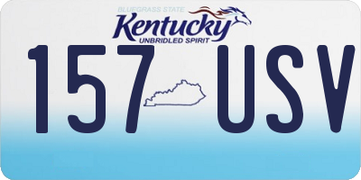 KY license plate 157USV