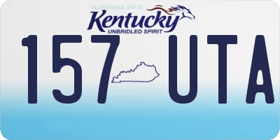 KY license plate 157UTA