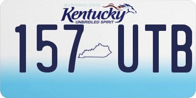 KY license plate 157UTB