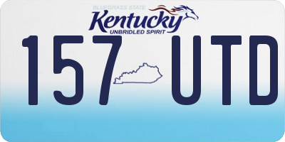 KY license plate 157UTD