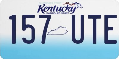 KY license plate 157UTE