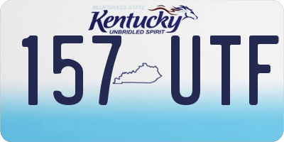 KY license plate 157UTF