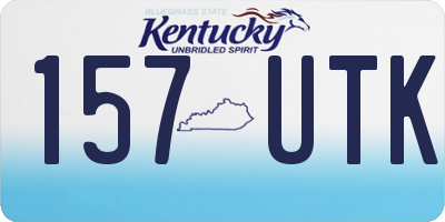 KY license plate 157UTK