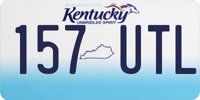 KY license plate 157UTL