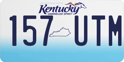 KY license plate 157UTM
