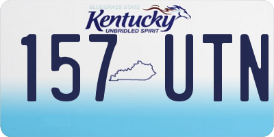KY license plate 157UTN
