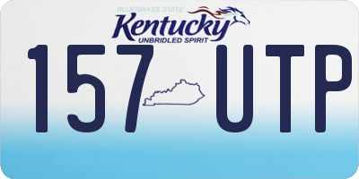 KY license plate 157UTP