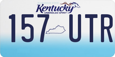 KY license plate 157UTR