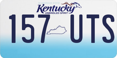 KY license plate 157UTS