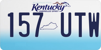 KY license plate 157UTW