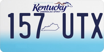 KY license plate 157UTX