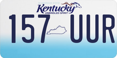 KY license plate 157UUR