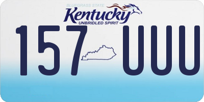 KY license plate 157UUU