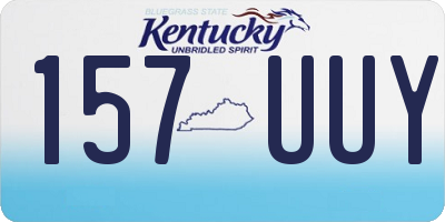 KY license plate 157UUY