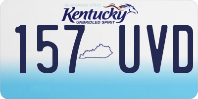 KY license plate 157UVD