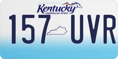KY license plate 157UVR