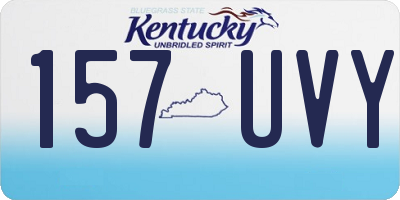 KY license plate 157UVY