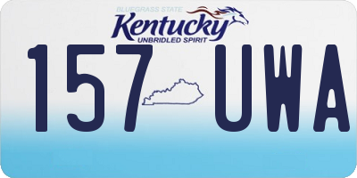 KY license plate 157UWA