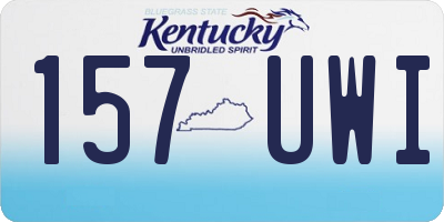 KY license plate 157UWI