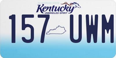 KY license plate 157UWM