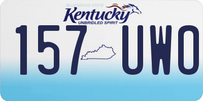 KY license plate 157UWO