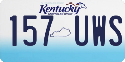 KY license plate 157UWS