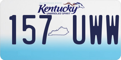 KY license plate 157UWW