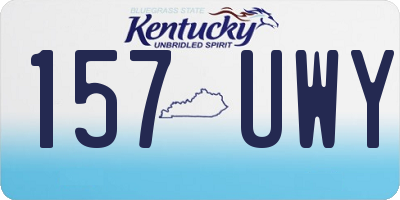 KY license plate 157UWY