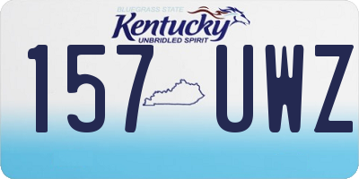 KY license plate 157UWZ