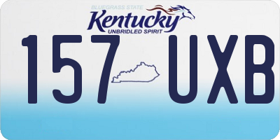 KY license plate 157UXB