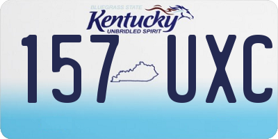 KY license plate 157UXC