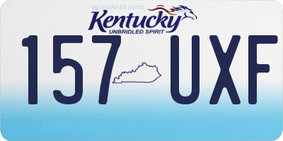 KY license plate 157UXF