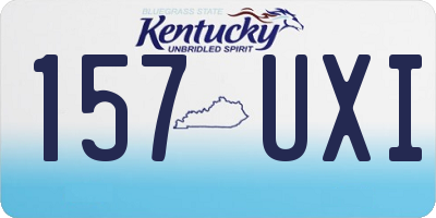 KY license plate 157UXI