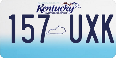 KY license plate 157UXK