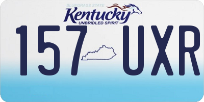 KY license plate 157UXR