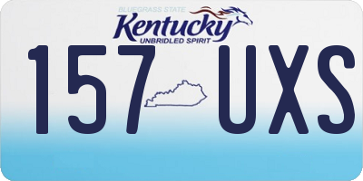 KY license plate 157UXS