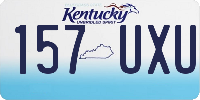 KY license plate 157UXU