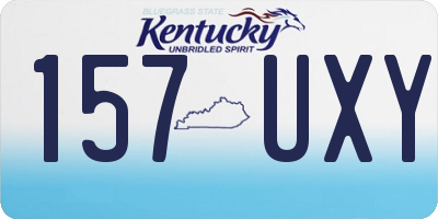 KY license plate 157UXY