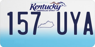 KY license plate 157UYA