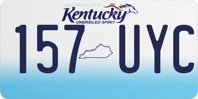 KY license plate 157UYC