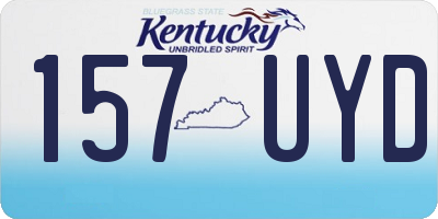 KY license plate 157UYD