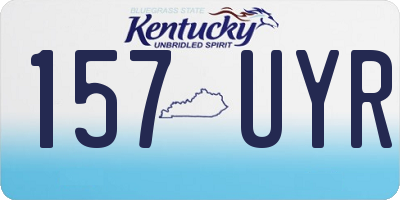 KY license plate 157UYR