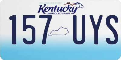 KY license plate 157UYS