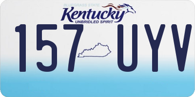 KY license plate 157UYV
