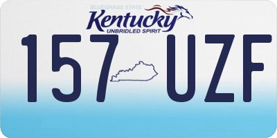 KY license plate 157UZF