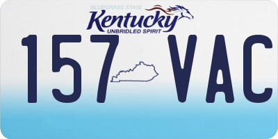 KY license plate 157VAC